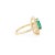 Not Yet Made - Made To Order Bewitching Elate Ring With Emerald & Double Halo Diamonds Size 6 For Sale - Image 5 of 10