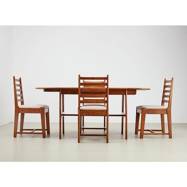 Great dining set, designed by Bas van Pelt in the 1940s for his own company My Home Netherlands. This is a rare set,...