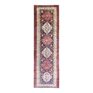 Antique Caucasian Rug, 3'6" × 12'3" For Sale