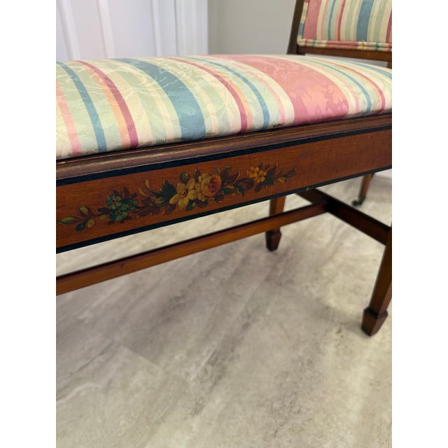 1940's Adams Style Painted Bench For Sale - Image 4 of 11