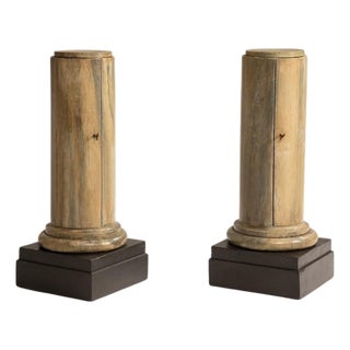 Vintage Empire-Style Column Cabinets from Lombard, 1960s, Set of 2 For Sale