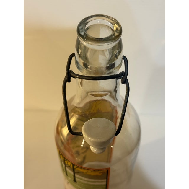Vintage Art Nouveau “Ice Water” Swing Top Glass Bottle Featuring Victorian Lady Skating For Sale - Image 11 of 12