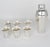 Silver 1940s Art Deco Silver Plate Cocktail Shaker and Six Barware Glasses - 7 pcs For Sale - Image 8 of 15