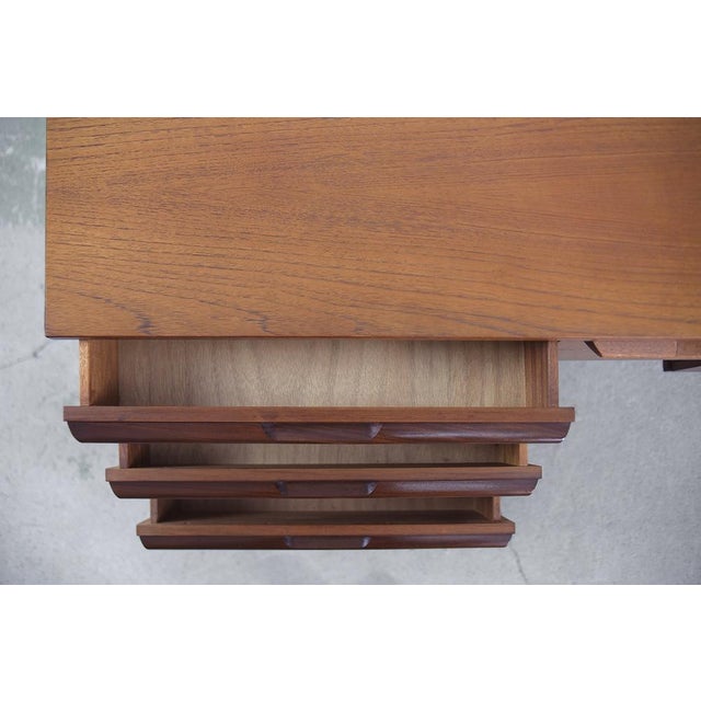 Mid-Century Danish Teak Desk from Avalon, 1960s For Sale - Image 11 of 15