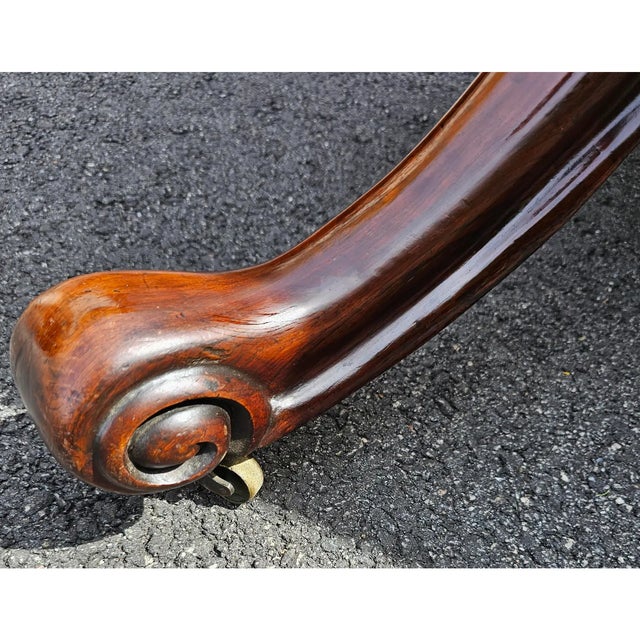 19th Century 19th Century English Victorian Rosewood Tilt-Top Marquetry Coffee Table For Sale - Image 5 of 12