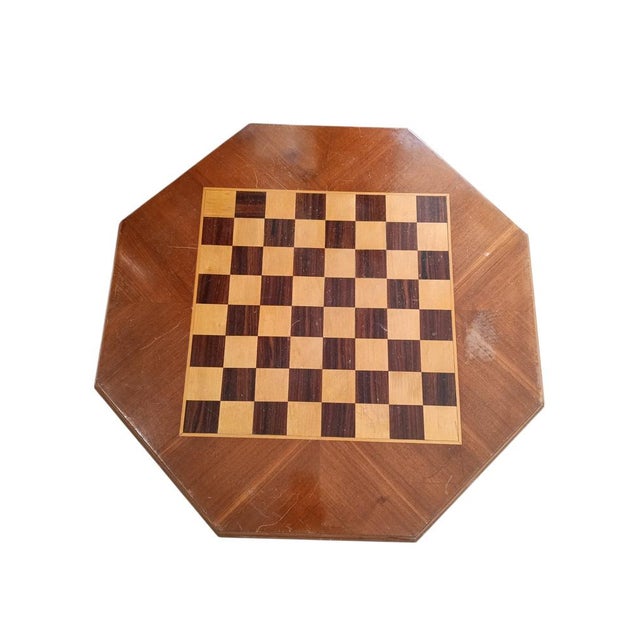 Vintage Game Table in Wood, 1970s For Sale - Image 3 of 9