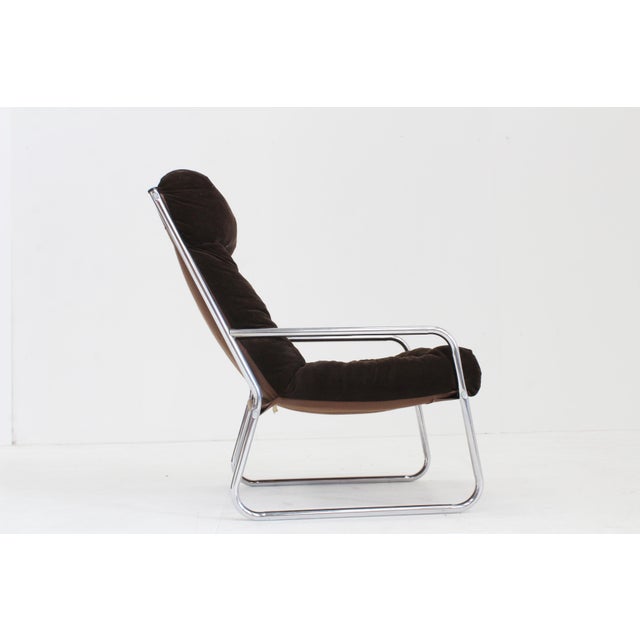 Vintage Space Age Chrome Armchair by Gillis Lundgren, 1970s, Set of 2 For Sale - Image 6 of 11