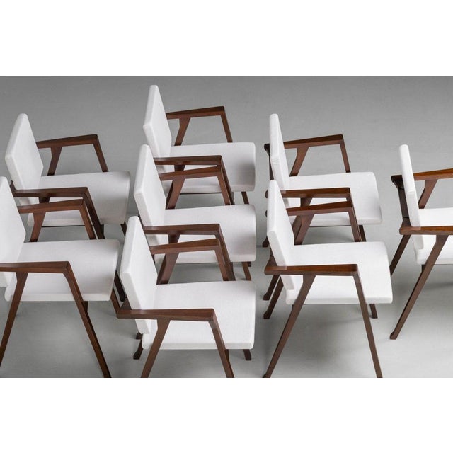 1950s Luisa Armchairs attributed to Franco Albini for Poggi, Italy, 1955, Set of 8 For Sale - Image 5 of 18