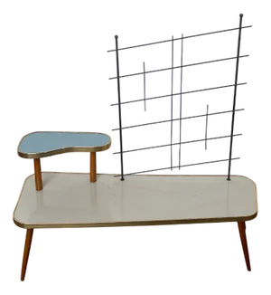 Wood and Formica Plant Table, 1950s
