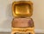 Yellow 1950s Italian Florentine Hand-Painted Sewing or Jewelry Box on Cabriole-Leg Stand For Sale - Image 8 of 18