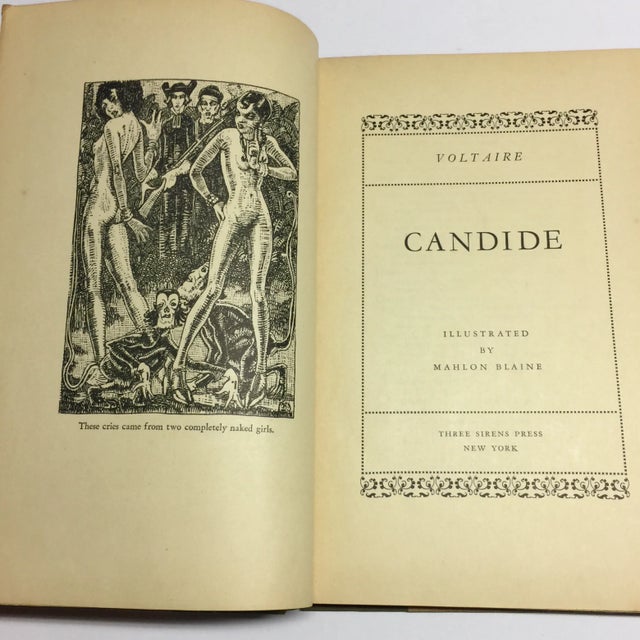 Illustration 1930 Candide Book by Voltaire For Sale - Image 3 of 10