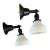 Circa 1920’s Clam Broth Shade Wall Sconces, a Pair For Sale