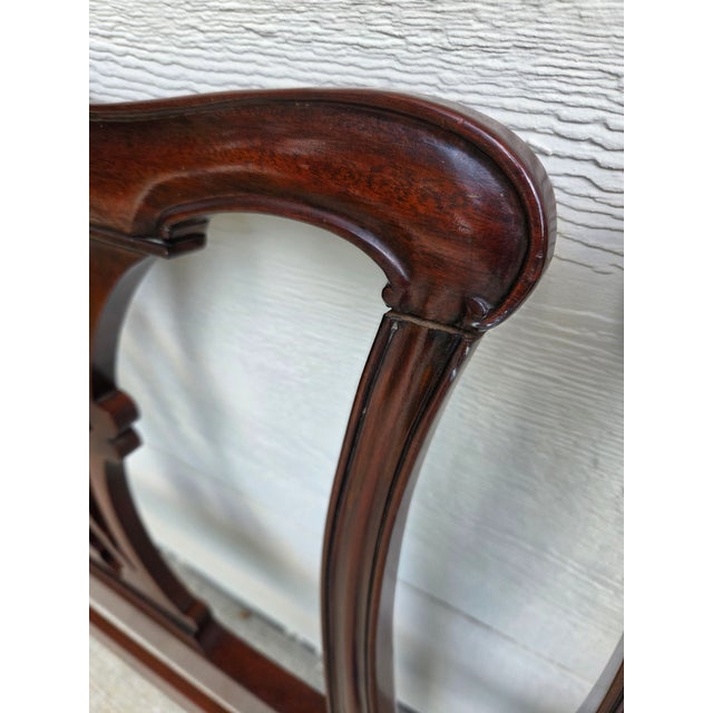Chippendale Drexel 18th Century Classics Twin Mahogany Headboards - A Pair For Sale - Image 17 of 17