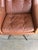 Brown Brown Leather Tufted Swivel Lounge Chair With Shell Back and Star Base Mid-Century Modern 1970s For Sale - Image 8 of 8