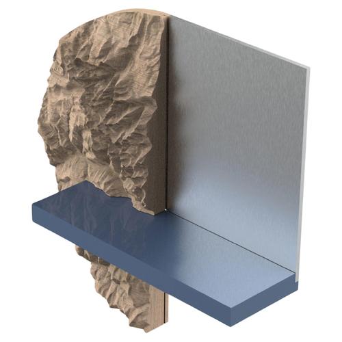 Semi-Circle Cherry Wood and White Square Mirror by Dolomitisch For Sale - Image 6 of 6