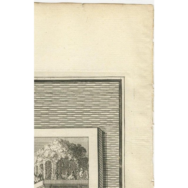 Beige Pieter Mortier, Feast of Tabernacles and the Queen of Sheba Visits Solomon, 1700, Engraving For Sale - Image 8 of 12