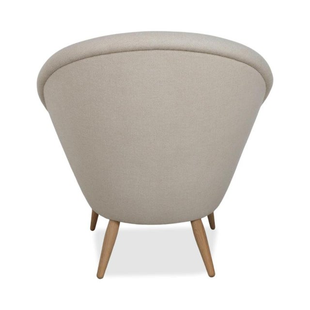 Set of Oda Lounge Chair and Ottoman in Cream Upholstery from Audo Copenhagen For Sale - Image 15 of 18