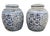 Chinese Vintage Chinese Blue & White Porcelain Double Happiness Ginger Jar Vases Set of 2 For Sale - Image 3 of 8