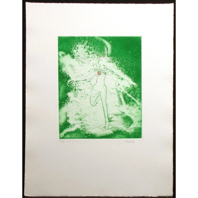 Limited Edition Aquatint Etching Fine Art Print on White Arches Paper. Hand-signed by the artist, unframed Paper Size: 17"...