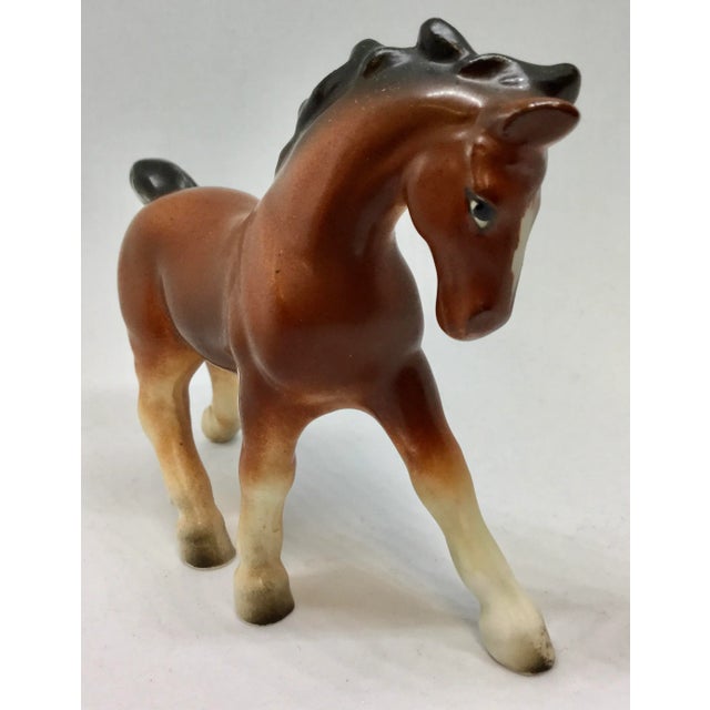 Mid-Century Modern Mid Century Bone China Horse Figurine For Sale - Image 3 of 9