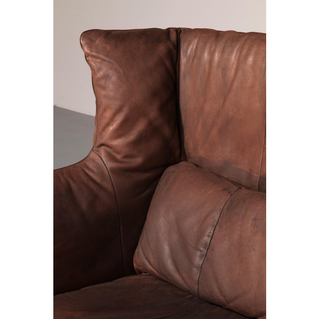 Patinated Leather Sofa by Gerard van Den Berg for Montis, Netherlands, 1970s, Set of 2 For Sale - Image 13 of 15