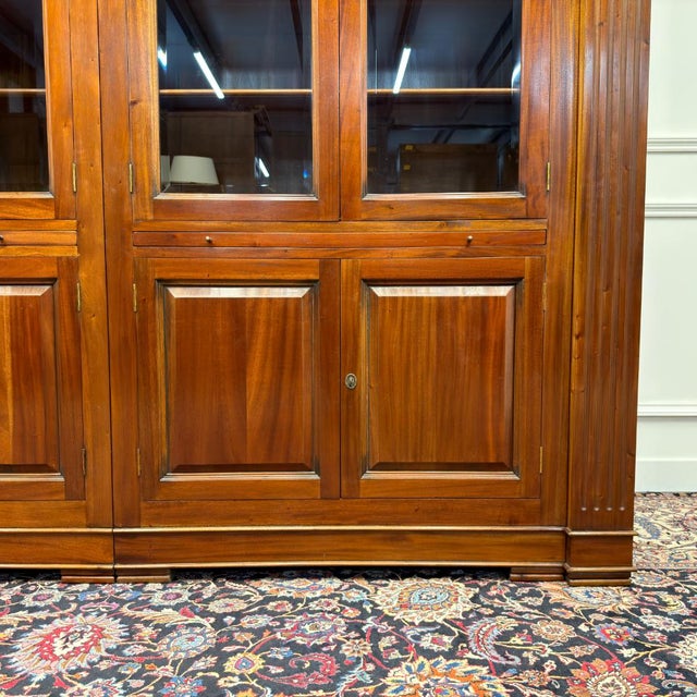 Classic English Bookcase with Columns For Sale - Image 15 of 18