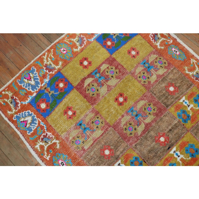 Mid 20th Century Mid-20th Century Zabihi Collection Funky Turkish Anatolian Rugs - A Pair - 3'2" x 5'9" For Sale - Image 5 of 12