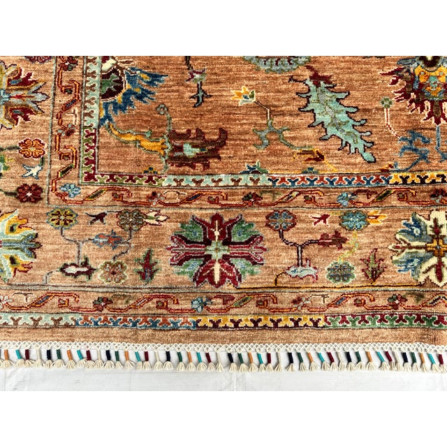 Camel Sultanabad Hand-Knotted Wool Rug - 9'3" X 6'9" For Sale - Image 14 of 17
