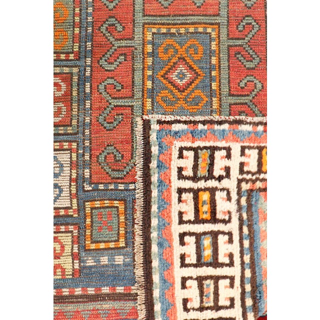 Pasargad Home Antique Kazak Wool Area Rug, 3' 3'' X 8' 0'' For Sale - Image 4 of 4