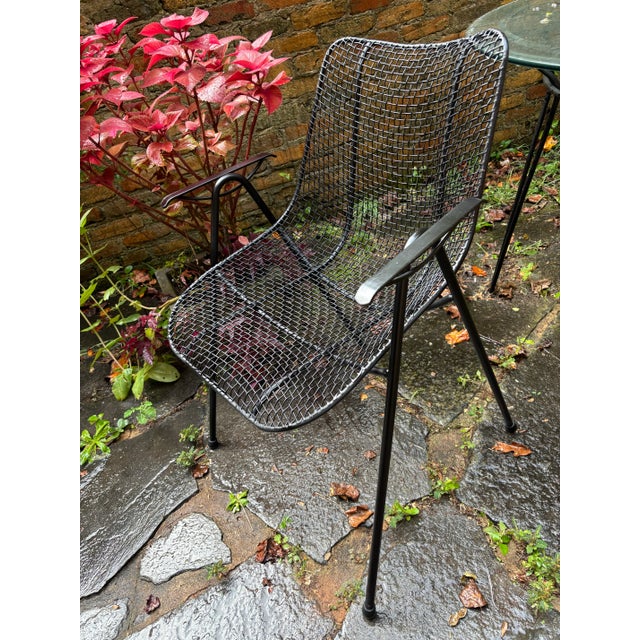 Black Russell Woodard Sculptura Petite Arm Chairs, a Pair For Sale - Image 8 of 12