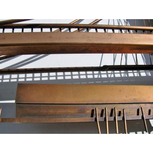Mid-Century Modern 1970's Vintage Curtis Jere Brooklyn Bridge Metal Art Sculpture For Sale - Image 3 of 6