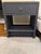 Brand New Villa & House Benjamin Linen 1-Drawer Side Tables in Blue Steel (pair) Form and function come together...