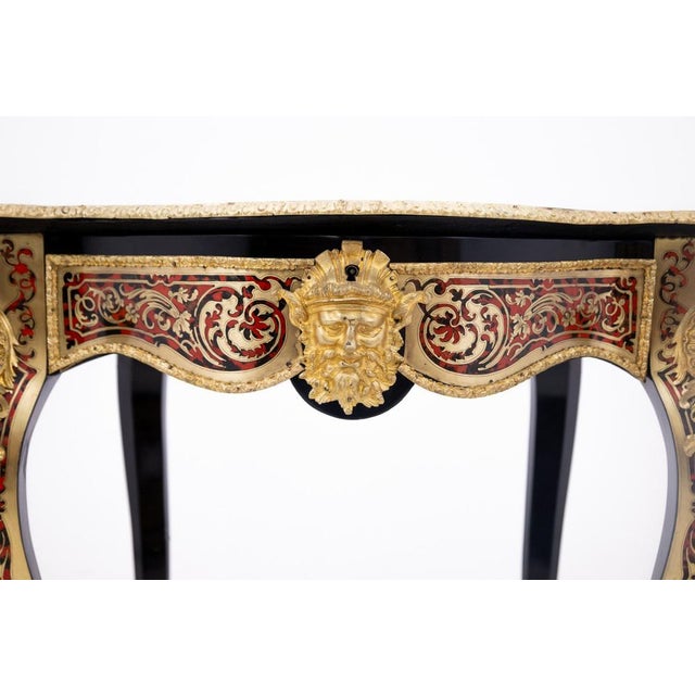 Black Mid-19th Century Boulle Table, France For Sale - Image 8 of 17