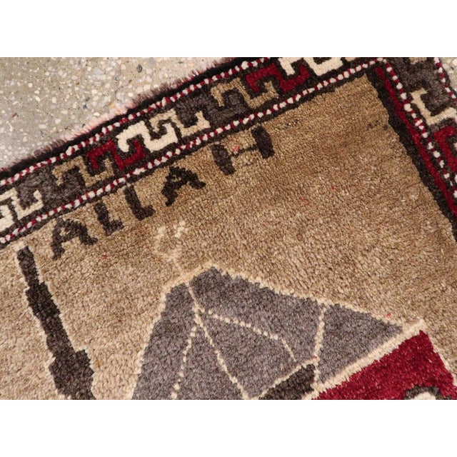 Tribal Galerie Shabab Collection Mid-20th Century Turkish Anatolian Pictorial Rug For Sale - Image 3 of 5