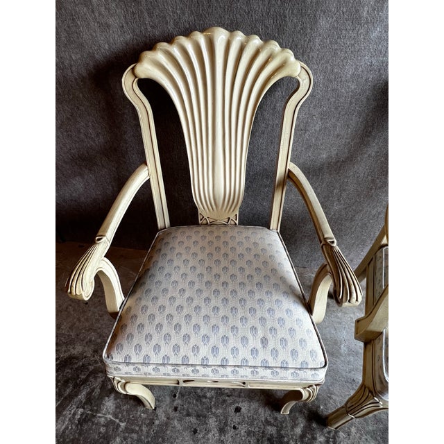 Pair of Gustavian Arm Chairs With Bee Upholstery For Sale In Washington DC - Image 6 of 12