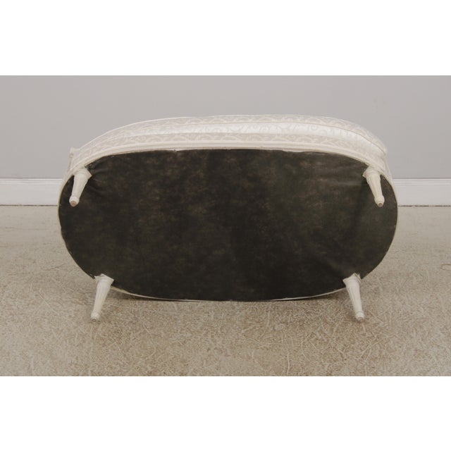 French Louis XVI Paint Frame Settee Loveseat For Sale - Image 14 of 14