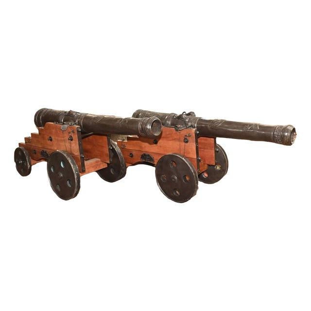 Large French Bronze Cannons, Set of 2 For Sale