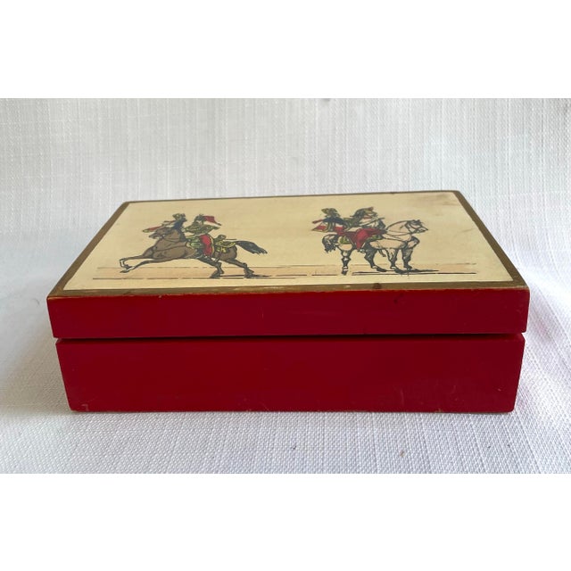Mottahedeh Vintage Mottahedeh Box With Napoleonic Scene For Sale - Image 4 of 9