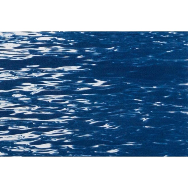 Royal Blue 2020 "Moonlight Ripples Over Lake" Original Cyanotype Triptych Prints - Set of 3 For Sale - Image 8 of 12