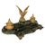 Antique 19thC French Empire Gilt Bronze Marble Eagle Desk Set Twin Inkwell 1880 For Sale - Image 12 of 16
