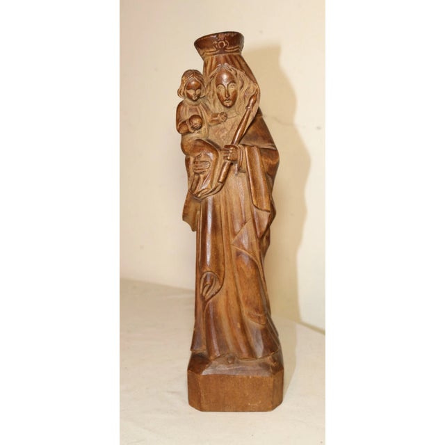 Up for sale is a wonderful antique hand carved 19th century religious wooden sculpture. The statue depicts a very detailed...