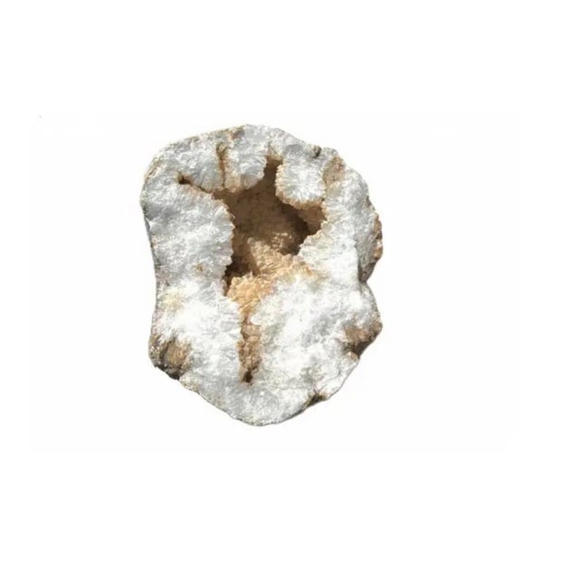 Large Natural Split Pair Crystal Quartz Geode #1 For Sale - Image 4 of 12