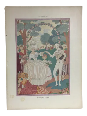 French 1940s Print Le Mariage De Delphine