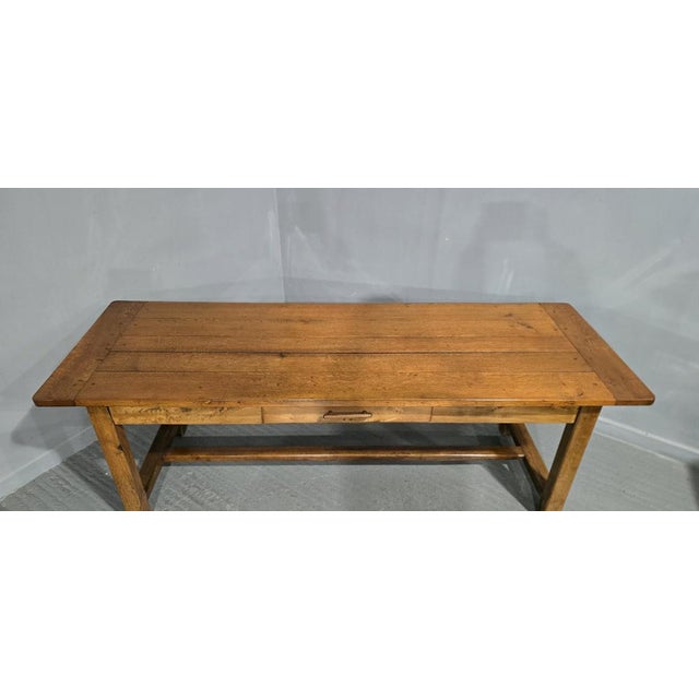 Antique French Farmhouse Refrectory Kitchen Dining Table, 1880 For Sale - Image 6 of 15