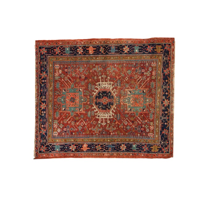 Antique Fine Karaja Square Rug - 3'9" x 4'4" For Sale - Image 11 of 11