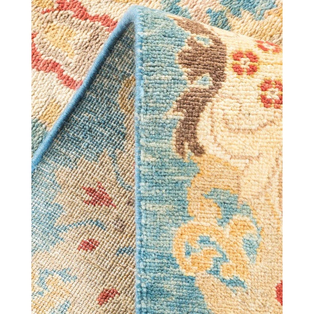 Vintage Traditional Hand Knotted Wool Area Rug, Blue - 5'10" X 9'9" For Sale In New York - Image 6 of 9