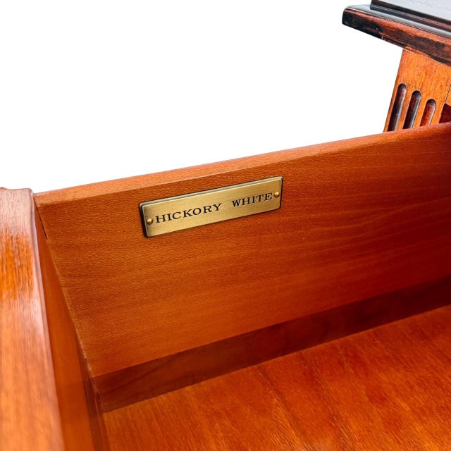 Wood Neoclassical French-Style Cherry 2-Drawer Server Chest by Hickory White For Sale - Image 7 of 9
