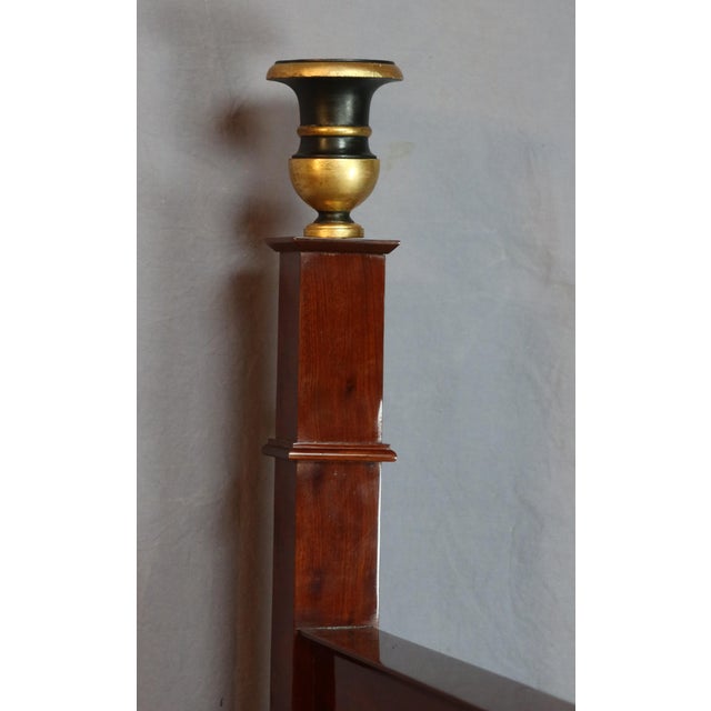 Wood Antique Empire Bed in Mahogany, 1820 For Sale - Image 7 of 14