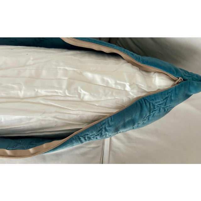 Bella Notte and Linen Long Lumber Pillow in Cenote For Sale In Denver - Image 6 of 12