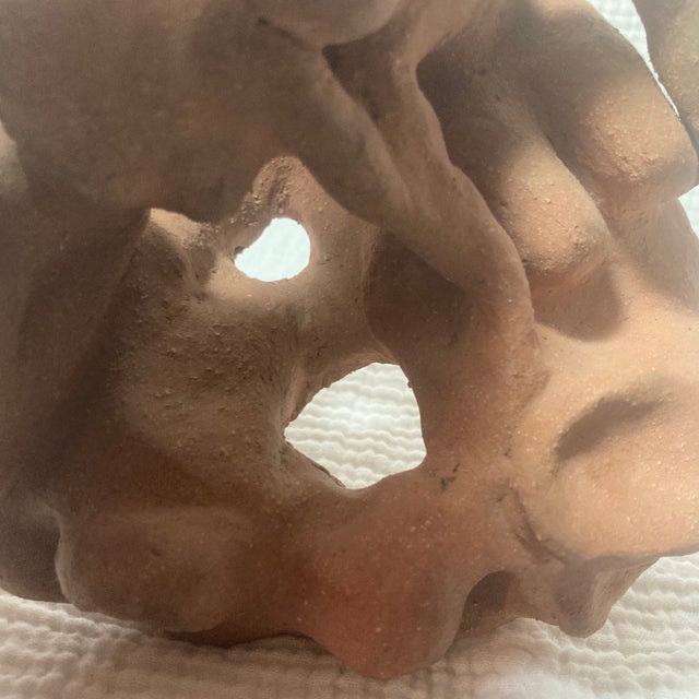 Mid 20th Century Vintage Mid-Century Raw Terracotta Figural Maquette – Hand-Modeled Organic Modern Couple Sculpture For Sale - Image 5 of 12